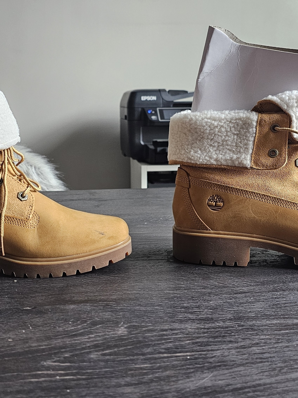 Timberland Wheat Tan Combat Moto Boots - Picture 3 of 8